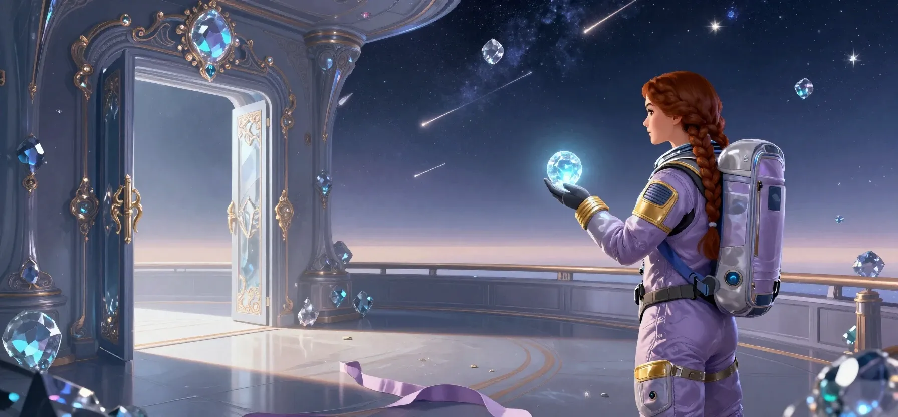 Crystal doors opening towards rewards for Luckyme Casino players